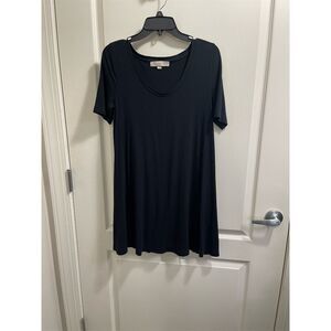 Ann Taylor LOFT Petites XS Black Short Sleeve Casual Dress